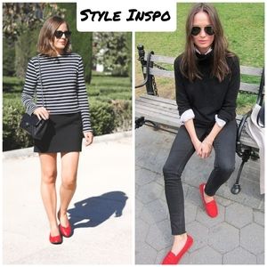 Cherry Red Ballet Flats